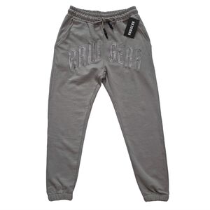 Raw Gear Men's Arch Logo Heavyweight Joggers | Size Small | Taupe 100% Cotton